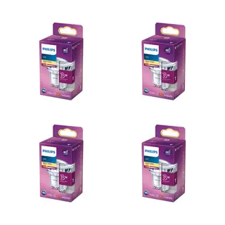Philips Voordeelverpakking GU10 - Led Spotlamp - Set Van 4 Stuks