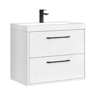 Badplaats Badkamermeubel Set Florence 01 60 Cm – Hoogglans Wit – Hangend Wastafelmeubel Met Soft-Close