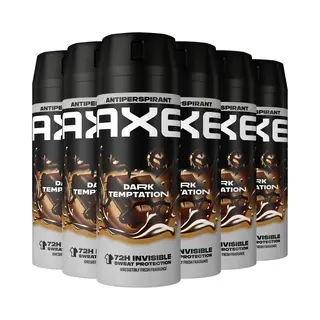 Axe Anti-Transpirant Spray - Dark Temptation - Voor Een Langdurig Fris Gevoel - 6 X 150 Ml