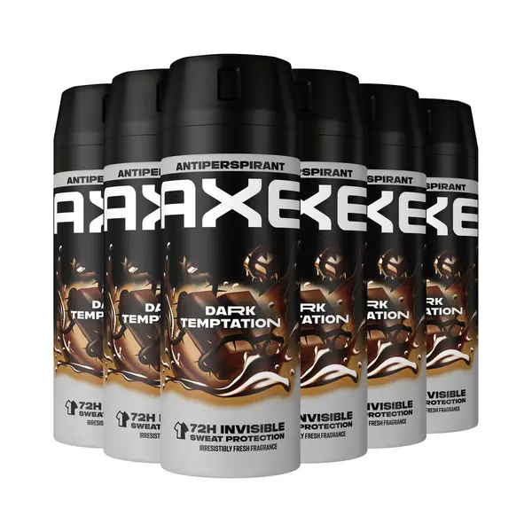 Axe Anti-Transpirant Spray - Dark Temptation - Voor Een Langdurig Fris Gevoel - 6 X 150 Ml thumbnail