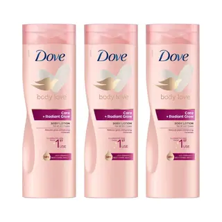 Dove 'body Lotion' Love Care + Radiant Glow, 400Ml, 3 Pack In Pink