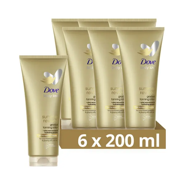 6x Dove Zelfbruinende Bodylotion Summer Revived Light-Medium 200 Ml thumbnail