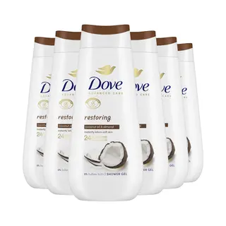 6er Pack - Dove Duschgel Advanced Care Restoring - Mit Kokosöl Und Mandelextrakt - 225ml