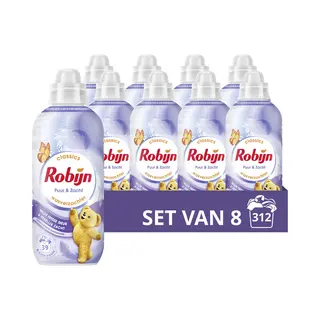 Robijn Classics Wasverzachter - Puur & Zacht - 8 X 39 Wasbeurten - Voordeelverpakking