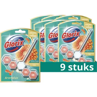Glorix Aromalux Wc Blokjes - Dahlia Flower & Dragonfruit - 9 Stuks - Voordeelverpakking