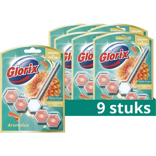 Glorix Aromalux Wc Blokjes - Dahlia Flower & Dragonfruit - 9 Stuks - Voordeelverpakking thumbnail
