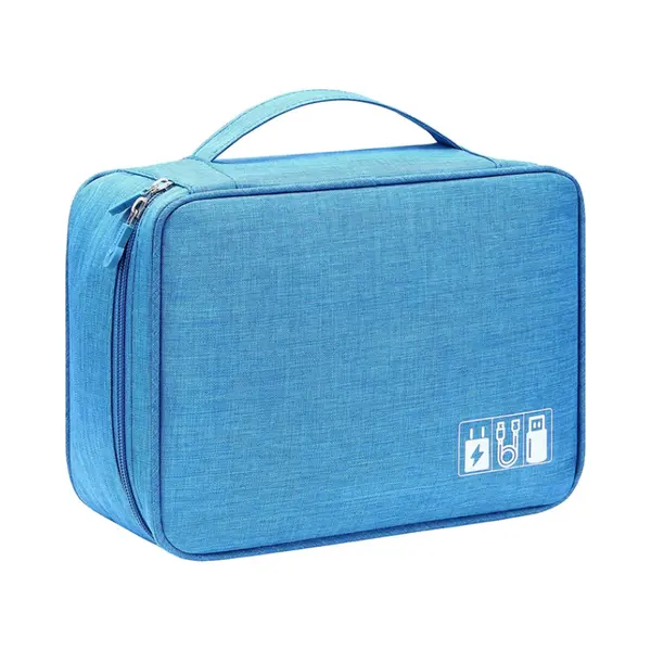 New Age Devi Elektronica & Accessoires Organizer Tas - Kabel Organizer Tas - Kabeltas - Licht Blauw thumbnail