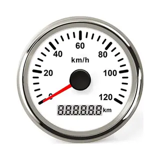 Hollex Witte Gps Snelheidsmeter 0-120km/h 9-32V ø85mm