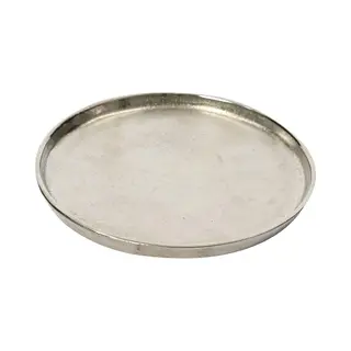 Decoris Decoratiebord Aluminium Rond 43x2cm Zilver