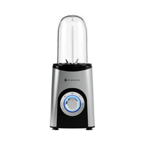 KitchenBrothers 8720195250258 blender 0,6 l Draagbare blender 350 W Zilver, Zwart thumbnail