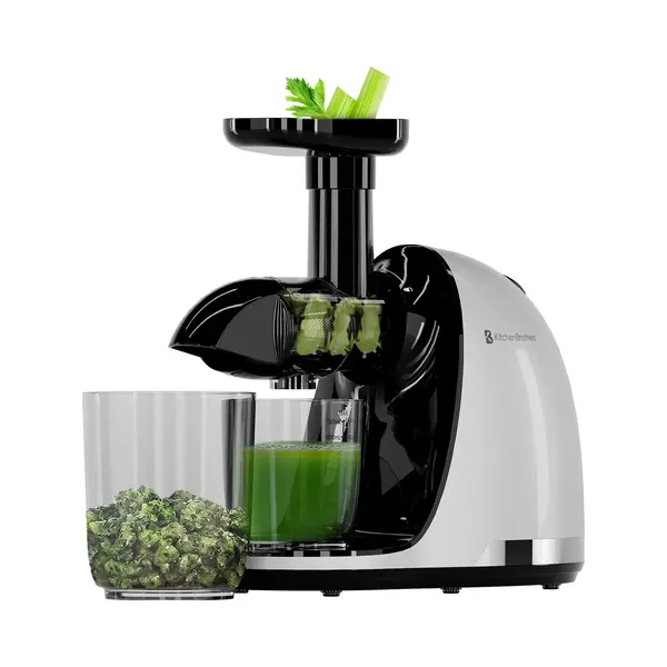 KitchenBrothers Slowjuicer - Entsafter - 700ml - Weiß thumbnail