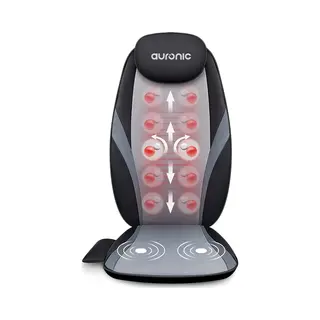 LifeGoods - Massage-Auflage Mit Wärmefunktion & Fernbedienung - Shiatsu - Schwarz