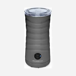 KitchenBrothers Elektrische Melkopschuimer - 4-in-1 - Bpa- & Pfas-Vrij - Melkklopper - 240 Ml - Handige Melkschuimer - Antraciet
