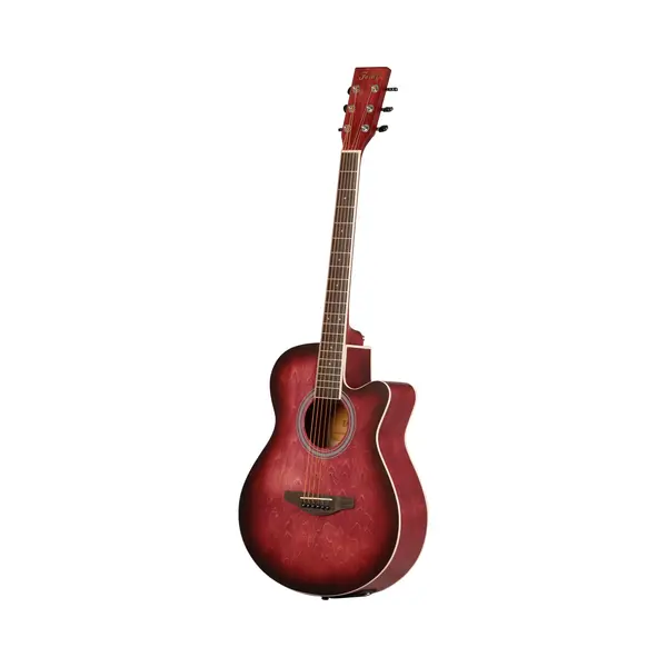Fazley W55-Col-R-Eq ColourTune Guitare électro-acoustique Folk Rouge thumbnail
