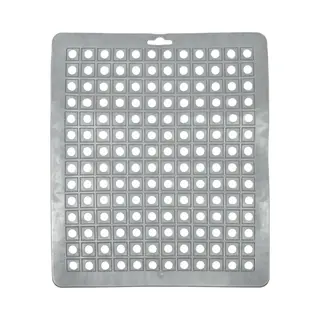 Benson Gootsteenmat - Vierkant - Grijs - 25 X 29 Cm - Spoelbakmat - Bescherming