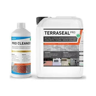 GreenSeal Solutions Terras Impregneermiddel - Nano Coating - 100% Waterdicht Impregneren Van Steen, Betontegels, Tuintegels | Reinigen Van Dakpannen, Schoorsteen,