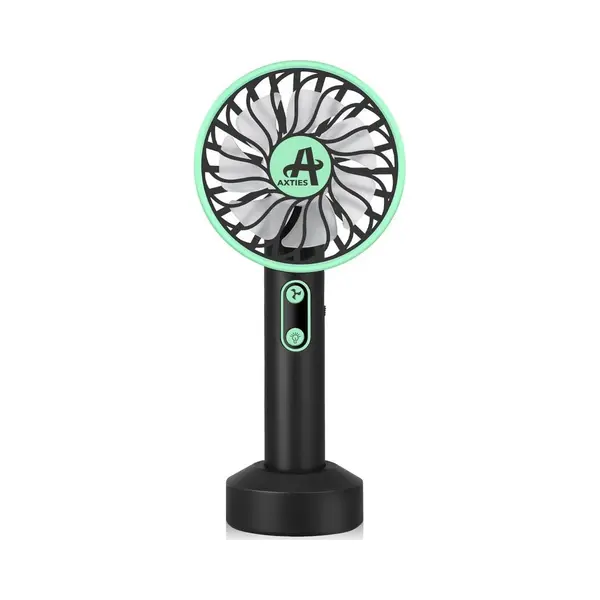 Axties 2-in-1 Draagbare Mini Ventilator Met Led Lamp - Usb Oplaadbaar 2000 MAh Batterij - 3 Snelheden & Lichtstanden - Draagbaar Kleine thumbnail