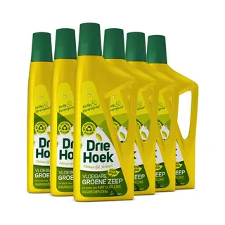 Driehoek Vloeibare Groene Zeep - Ongeparfumeerd - 6 X 725 Ml