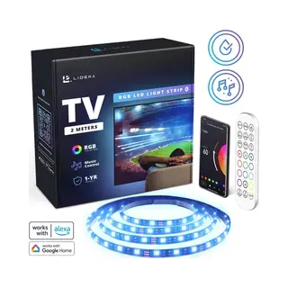 Lideka Tv Led Strip - 2 Meter - Rgb - Met Afstandsbediening En App - Usb (1 Stuk)