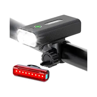 BikePro Led Fietsverlichting Set - 600 Lumen - Voorlicht En Achterlicht - Valbestendig - Fietslamp - Koplamp Fiets - Fietslampjes - Fietslichten