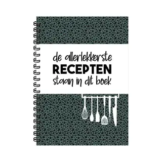 Hippekaartjeswinkel.nl Receptenboek Invulboek - Recepten Verzamelboek Met Handige Inhoudsopgave - Verjaardagscadeau Man Vrouw - Tip - Bbq - Barbecue - Kerst Cadeau -