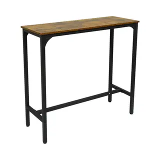 Furnilux - Vintage Bartafel Industrieel - Rustiek Bruin Met Extra Versteviging In De Hoeken - Metaal - 110 X 40 X 100 Cm