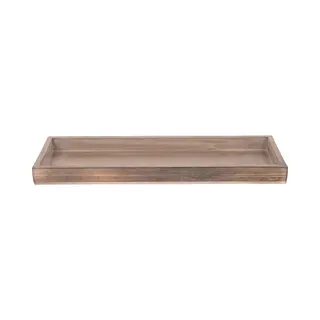 Kaarsenbord/plateau - Rechthoekig - Hout - Greywash - 42 X 14 Cm - Kaarsenonderzetter