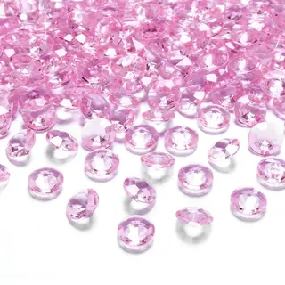 Hobby/decoratie Diamantjes/steentjes - Lichtroze - 100x - 12 Mm/1, 2 Cm - Kleine Kunststof Edelstenen