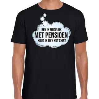 Bellatio Decorations Ben Ik Eindelijk Met Pensioen Cadeau T-shirt - Kut Shirt - Zwart - Voor Heren - Fun Teksten - Vut Xxl