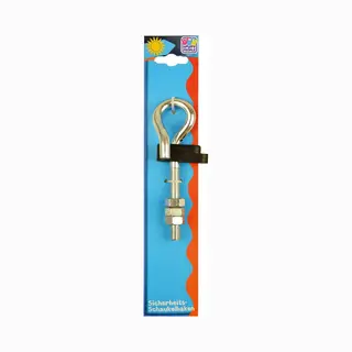 Happy People Schommelhaak - 1x - Zilver - Staal - 16 Cm - Met Moer