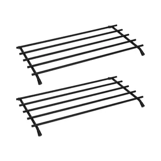 2x Metalen Zwarte Pannen/ovenschalen Onderzetters 35 X 20 Cm - Keukenbenodigdheden - Kookbenodigdheden - Tafel Dekken - Pannenonderzetter -