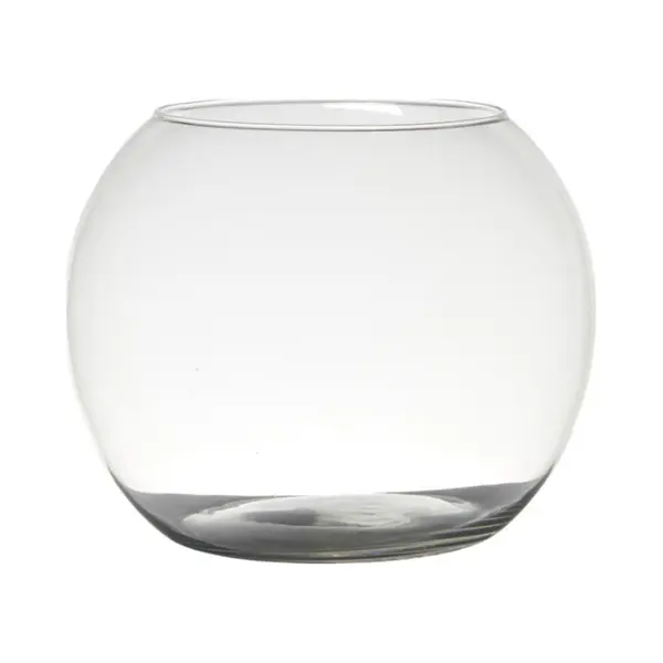 Hakbijl Glass Bloemenvaas - Glas - D25 X H20 Cm - Bolvormige - Vaas thumbnail