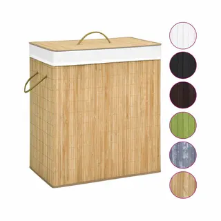 Bamboo Laundry Basket 100 L Vidaxl