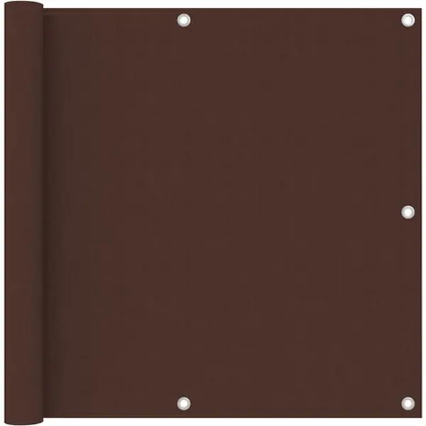 Balcony Screen Brown 90x600 Cm Oxford Fabric Vidaxl thumbnail