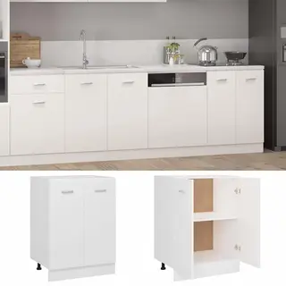 Bottom Cabinet Lyon White 60x46x81.5 Cm Engineered Wood Vidaxl
