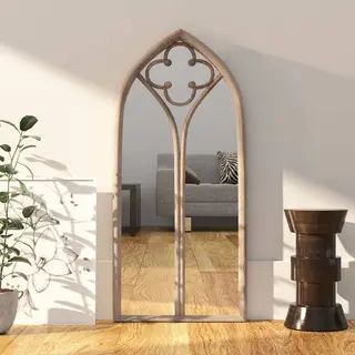 VidaXL Spiegel 100x45 Cm Ijzer Zandkleurig