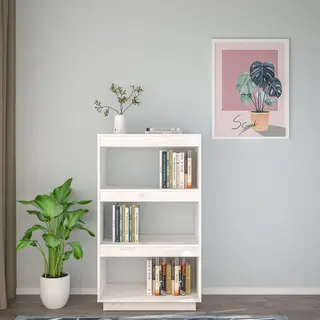 Vidaxl - Book Cabinet/room Divider White 60x35x103 Cm Solid Wood Pine