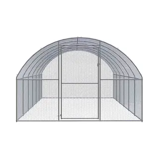 Outdoor Chicken Coop 3x6x2 M Galvanised Steel Vidaxl