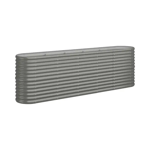 VidaXL - Plantenbak - 224x40x68 - Cm - Gegalvaniseerd - Staal - Grijs thumbnail