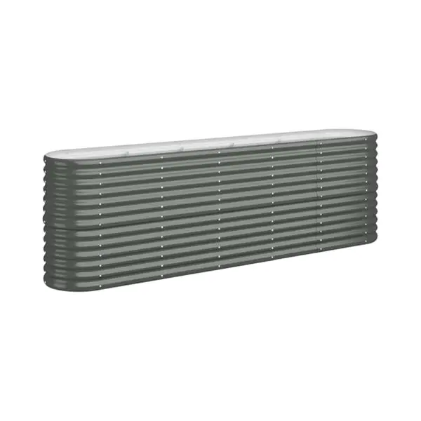 VidaXL - Plantenbak - 224x40x68 - Cm - Gegalvaniseerd - Staal - Antracietkleurig thumbnail