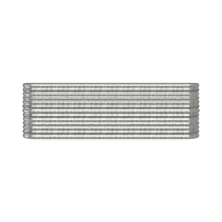 VidaXL Plantenbak 224x40x68 Cm Gegalvaniseerd Staal Zilverkleurig