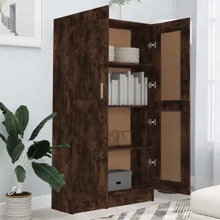 VidaXL Boekenkast 82, 5x30, 5x150 Cm Bewerkt Hout Gerookt Eikenkleurig