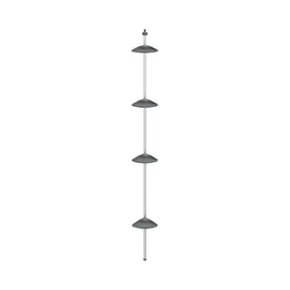 4-tier Telescopic Shower Corner Shelf Silver Aluminium Vidaxl