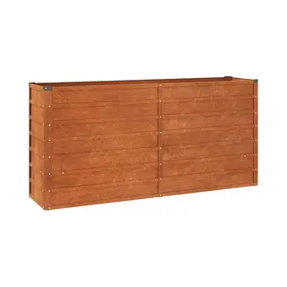VidaXL - Plantenbak - Verhoogd - 160x40x77 - Cm - Cortenstaal - Roestig