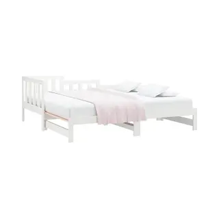 Pull-out Day Bed Without Mattress White 2x(90x190) Cm Vidaxl