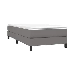 VidaXL Boxspring Bed 90x200 Cm Stof Donkergrijs