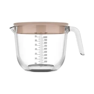 Mepal - Glazen Maatbeker + Chef It Deksel - Gemakkelijk Afleesbare Schaal - Oven- En Magnetronbestendig (zonder Deksel) - Hoogwaardig Glas -