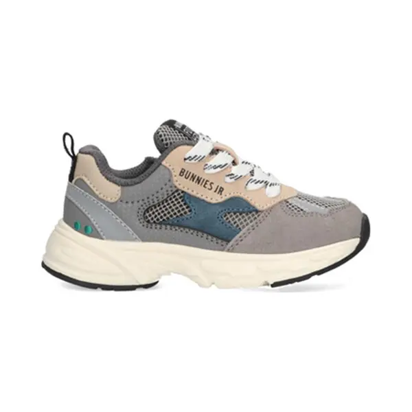BunniesJR 226060-484 Jongens Lage Sneakers - Grijs - Leer - Veters thumbnail