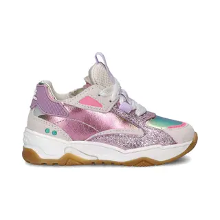 BunniesJR 226220-498 Meisjes Lage Sneakers - Multicolor - Leer - Veters