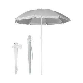 Fleau Goods Luxe Parasol Set 160cm - Uv Bescherming - Strand / Tuin - Strandparasol Met Grondboor En Draagtas - Inclusief Voet En Hoes - Strandset